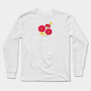 Gerberas and Butterflies Long Sleeve T-Shirt